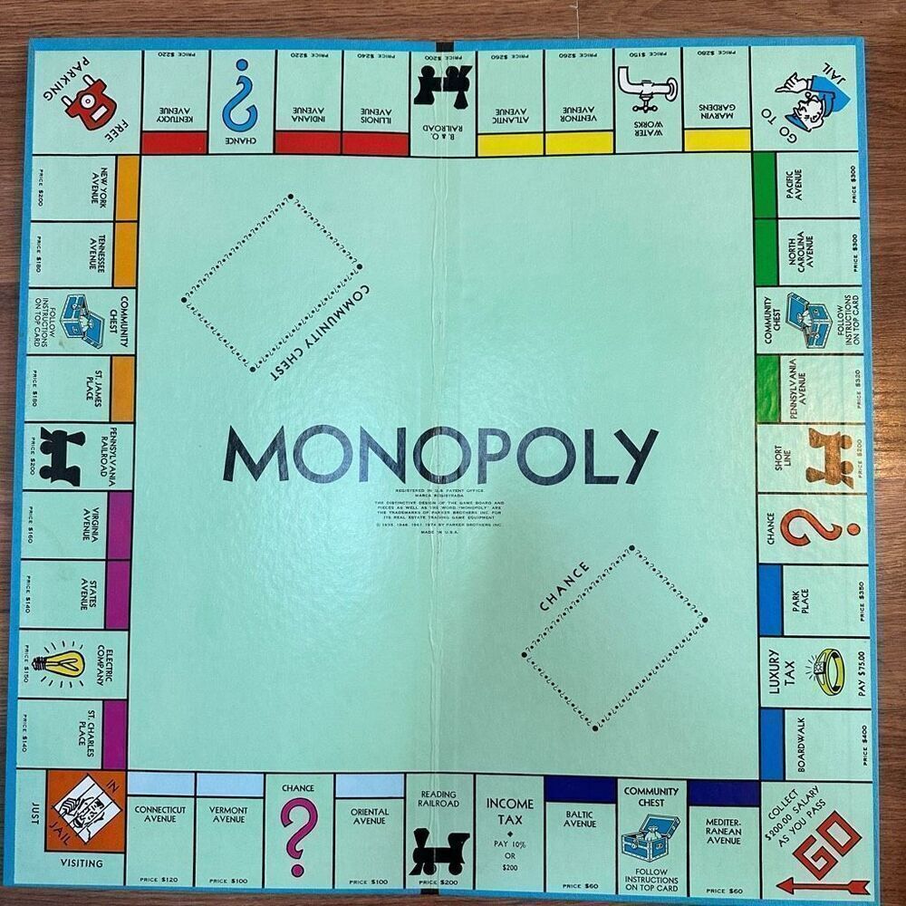 Vintage Monopoly 1970s Parker Brothers Classic Monopoly Game - Picture 2 of 11